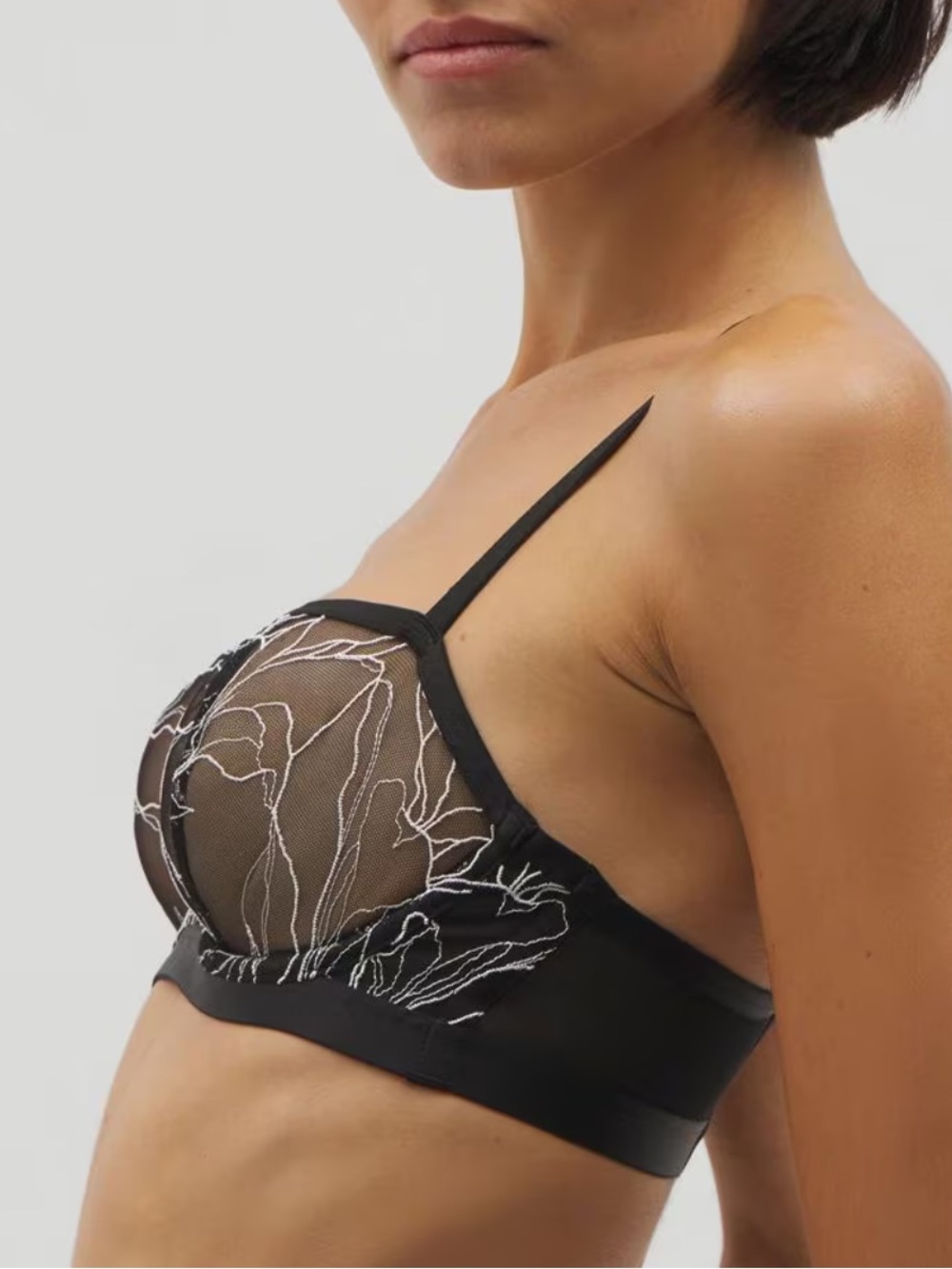 Soma Linework Embroidered Unlined Balconette Bra - Picture 3 of 8